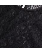 Top court noir en dentelle