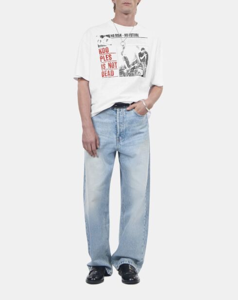 T-shirt à sérigraphie écru