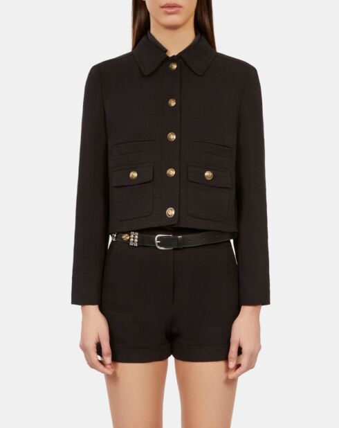 Veste en tweed noire