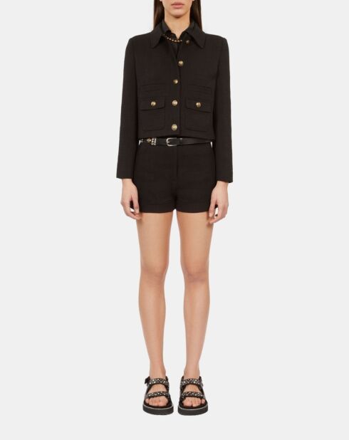 Veste en tweed noire