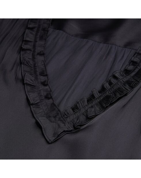 Top avec fronces noir