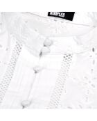 Chemise en broderie anglaise blanche