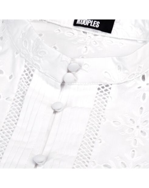 Chemise en broderie anglaise blanche