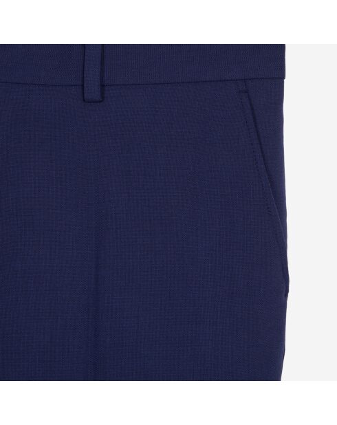 Pantalon de costume en laine bleu foncé