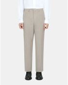 Pantalon de costume en lin beige