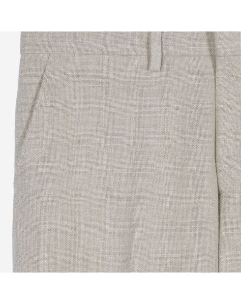 Pantalon de costume en lin beige