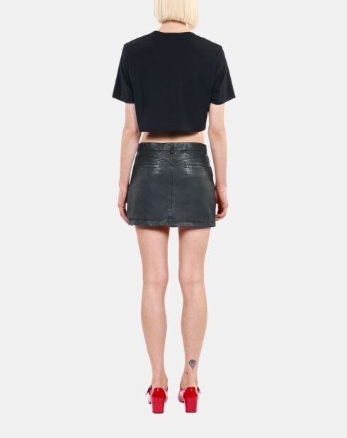 T-shirt court avec sérigraphie noir