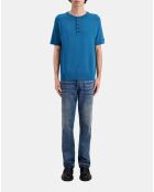 T-shirt Homme bleu en maille