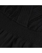 Robe courte en broderie anglaise noire