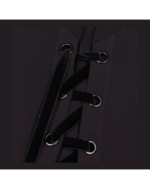 Top avec laçage noir