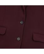 Veste tailleur en crêpe bordeaux
