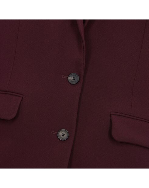 Veste tailleur en crêpe bordeaux