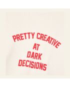 Sweatshirt avec sérigraphie écru