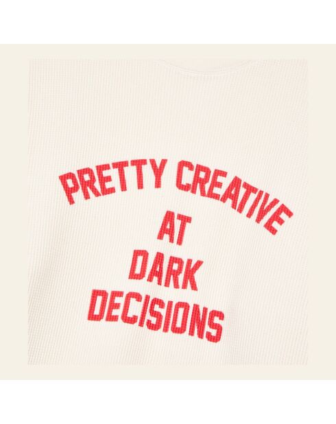 Sweatshirt avec sérigraphie écru