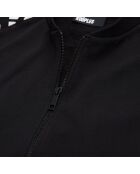 Veste de survêtement noire Tape logo noire et blanche