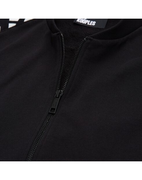 Veste de survêtement noire Tape logo noire et blanche