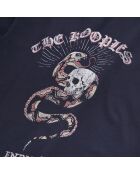 T-shirt avec sérigraphie bleu marine