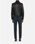 Blouson en cuir noir