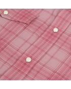 Chemise à carreaux rose