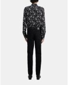 Jean  droit avec chaîne noir délavé