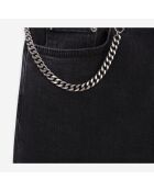 Jean  droit avec chaîne noir délavé