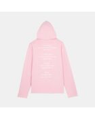 T-shirt manches longues avec sérigraphie rose doux