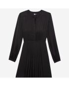 Robe courte avec plissage noire