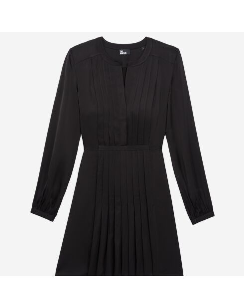 Robe courte avec plissage noire