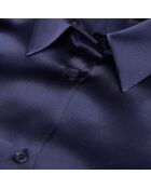 Chemise en soie bleue nuit