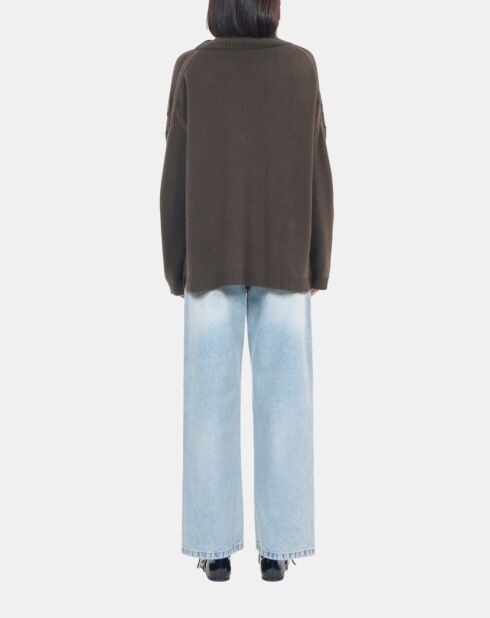 Pull en cachemire kaki