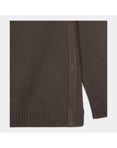 Pull en cachemire kaki