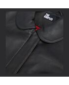 Veste en cuir noir