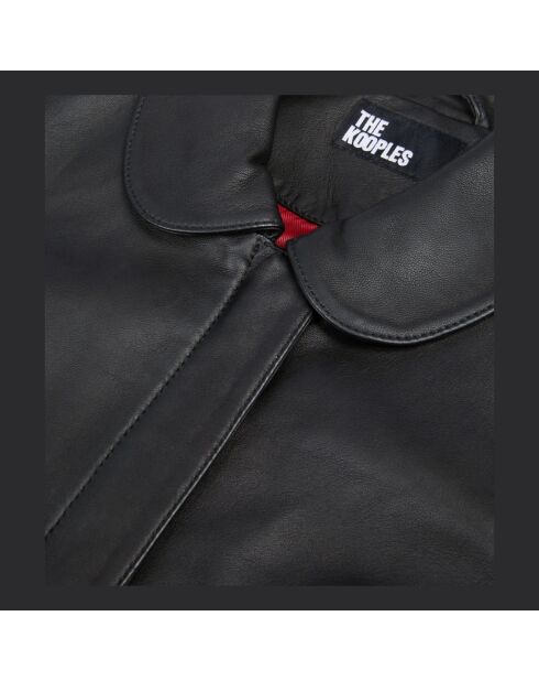 Veste en cuir noir