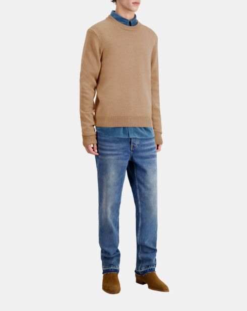 Pull en laine marron