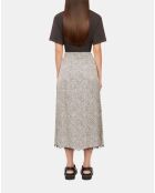 Jupe longue léopard noire et blanche