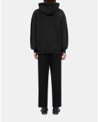 Sweatshirt à capuche avec sérigraphie noir