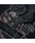 Sweatshirt à capuche avec sérigraphie noir