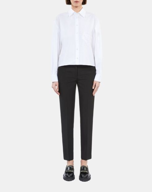 Chemise avec broderie Skull heart blanche