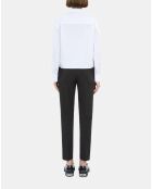 Chemise avec broderie Skull heart blanche