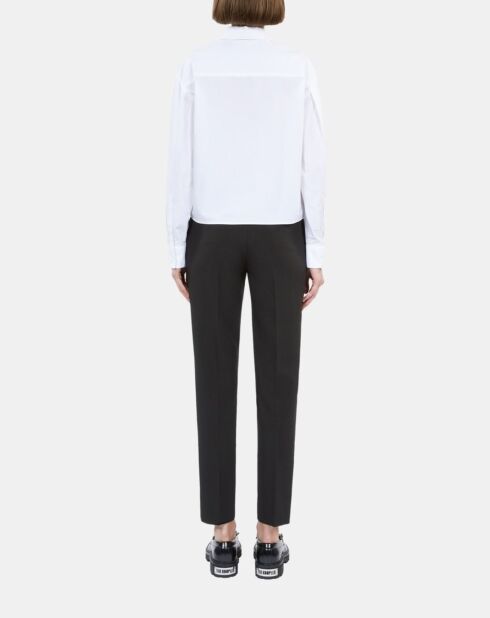 Chemise avec broderie Skull heart blanche