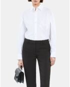 Chemise avec broderie Skull heart blanche