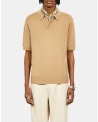 Polo en maille beige