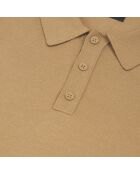 Polo en maille beige