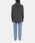 Surchemise en denim grise