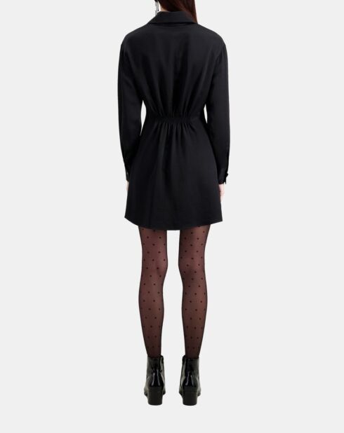 Robe courte avec drapé noire