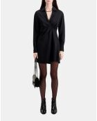 Robe courte avec drapé noire