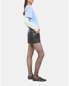 Short en cuir noir