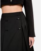 Jupe longue plissée noire