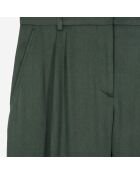 Pantalon tailleur en soie Kaki