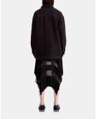 Blouson en Tweed style surchemise rouge foncé